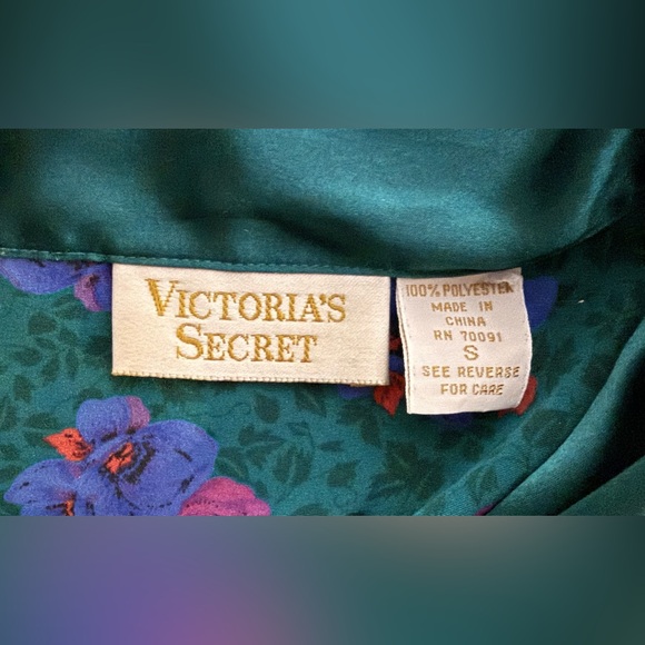 Vintage Victoria's Secret sleep shirt, lingerie, pajamas. Jewel tones. L - Picture 3 of 8